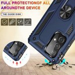 Wholesale Tech Armor Ring Stand Grip Case with Metal Plate for Samsung Galaxy A72 5G (Navy Blue)